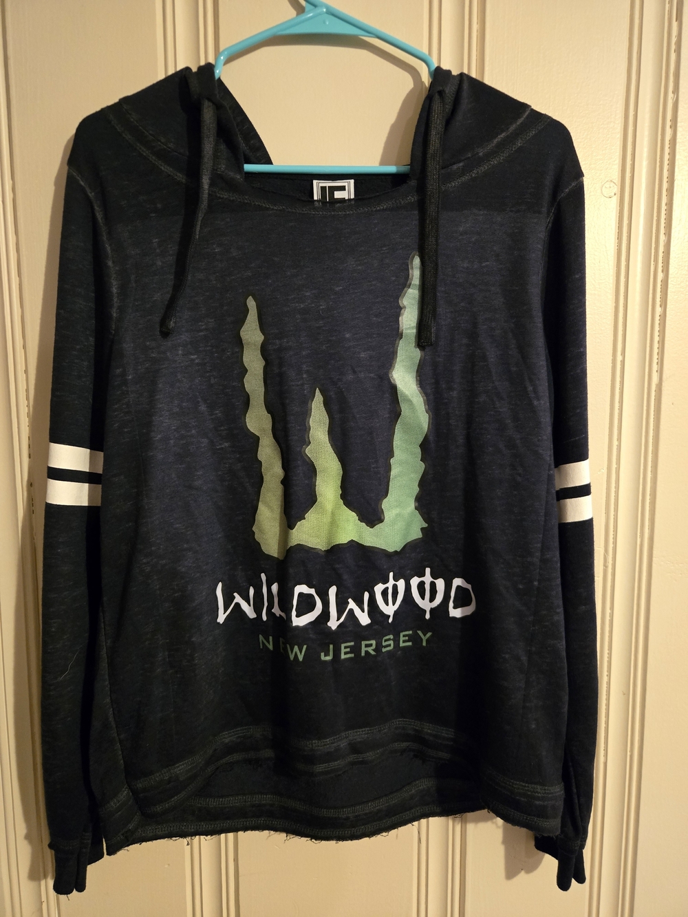 Wildwood New Jersey Graphic Hoodie - Black with Green Logo